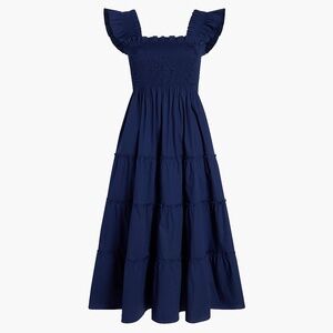 Hill House Navy Ruffle Strap Dress
